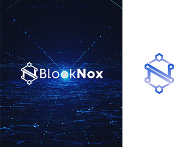BlockNox block blockchain blockchain logo branding concept clean crypto cryptocurrency design dribbble hexagon hexagon logo logo modern n hexagon n tech logo nft tech logo