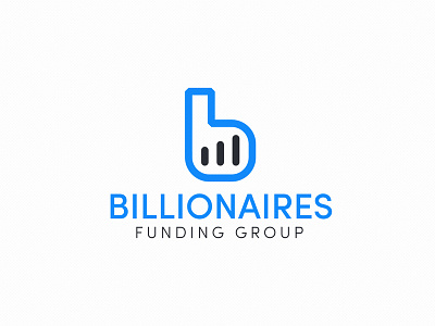 Billionaires Funding Group b logo billionaire fund funding logo logo design statistics