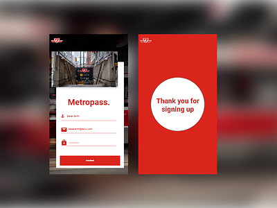 #001 Daily Ui Sign up - TTC Metropass app concept daily ui daily ui sign up daily-ui toronto ttc