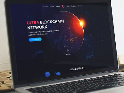 UNIP Landing Page Design blockchain