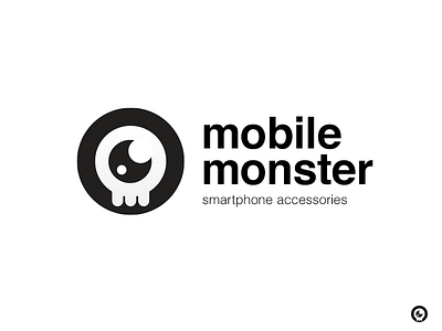 Mobile monster e commerce logo shop