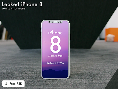 iPhone 10 / X Mockup | Free PSD | 3 mockup (Leaked) 8 clean creative design mockup experience flat iphone leaked simplicity ui user
