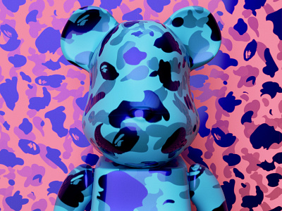 Originalplan® ア・ベイシング・エイプ ABC Camo Bearbrick 3d ape be@rbrick c4d design wgm