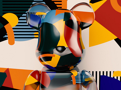Holalou X Originalplan Collab Tropical Be@rbrick ver1 3d abstract collab design digitalart minimal rendering