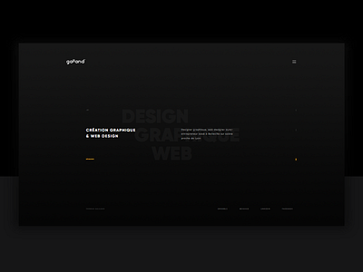 galland° - Personal website black dark designer graphic graphic designer interface minimal modern portfolio web website
