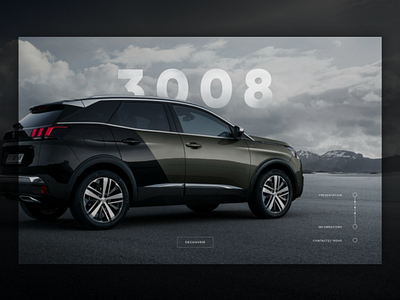 Peugeot 3008 Experience car design graphic graphic design peugeot web web design website