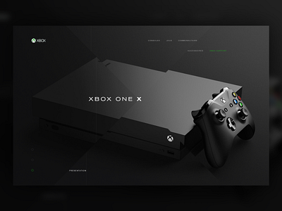Xbox One x - web presentation clean design game graphic graphic design interface minimal modern ui web website xbox