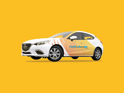Profilo Assume "Car" advertising brand branding car design graphic identity logo logos vector yellow