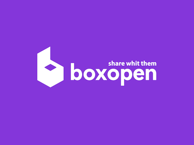 Boxopen box brand branding cloud design gradient graphic identity logo logos purple vector