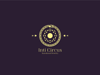 Logo for Inti Circus circle design elegant etnic geometric gold jewelry kundalini logo reincarnation snake vector violet