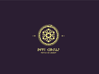 Logo for Inti Circus brand branding circle design elegant etnic geometric gold graphic design icon illustration illustrator kundalini logo snake vector violet
