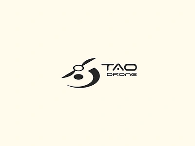 Tao-Drone black white brand branding design drone float fly geometry levitation logo logodesign minimalist logo mistic philosophy tao tecnology vector