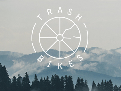 Trash bikes lined logo