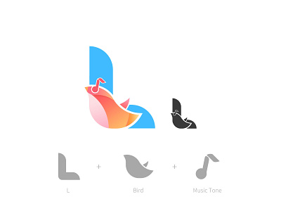 L bird exercise huo huo l lettering music tone