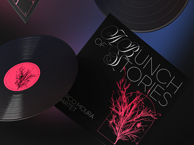 A Bunch of Stories • Cover & Vynil Mockup behance design editorial graphic design illustration mockup music vynil