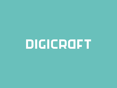 Digicraft flat lettering logo simple