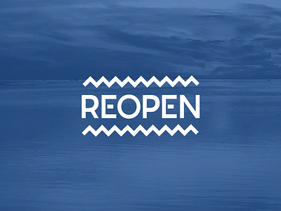 Reopen lettering logo