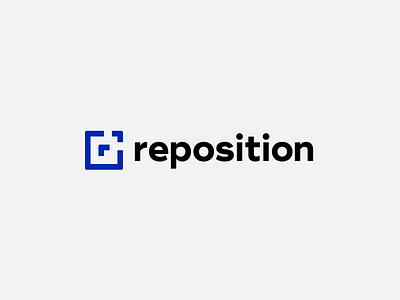 Reposition Logo agency brand branding consulting geometric logo marketing minimal reposition sign simple