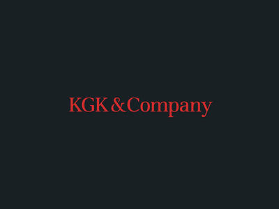 KGK & Company Logo ampersand business consulting dark finance financial logo navy red shape sign simple