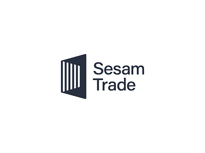 Sesam Trade Logo brand branding consulting corporate diagonal finance geometric identity light logo mark minimal mono professional sanserif sesame sign simple stripes trade