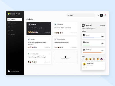 Kanban Board black card dark design kanban kanban board karthi product product designer shadow ui ux white