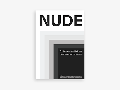Poster #5.5 - Nude (Part 2) black clean color scheme exploring graphic graphic design neue haas unica nude pallete poster poster art poster design print design radiohead white