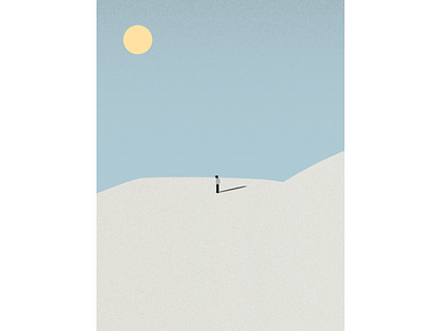 Sunny Day Desert complementary illustration illustrator minimal natural shapes soothing vector