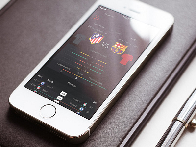 Sports statistic app design app design h2h soccer sport stats