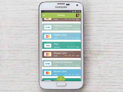 Banking app design UX animation