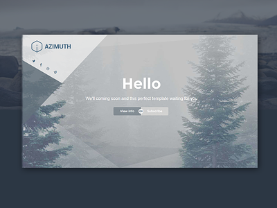 Azimuth design landing minimal site theme ui ux web