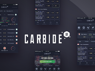 Carbide UI betting book casino design gaming sports sportsbook ui ux