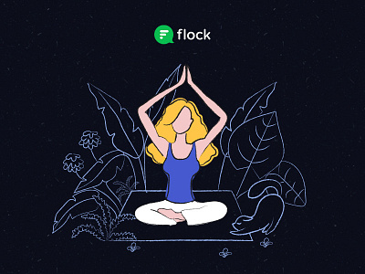 Positive routine - Yoga branding design flat flock illustration positive routine vector work yoga