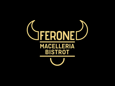 Ferone Macelleria Bistrot bistrot bull butchers shop logo logo design restaurant