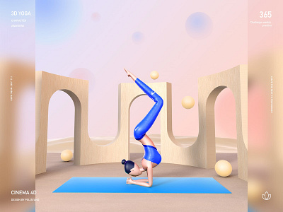 Yoga branding design illustration ui web 插图 设计