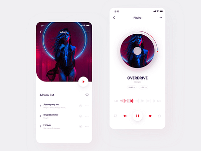 Music APP app design ui web 设计