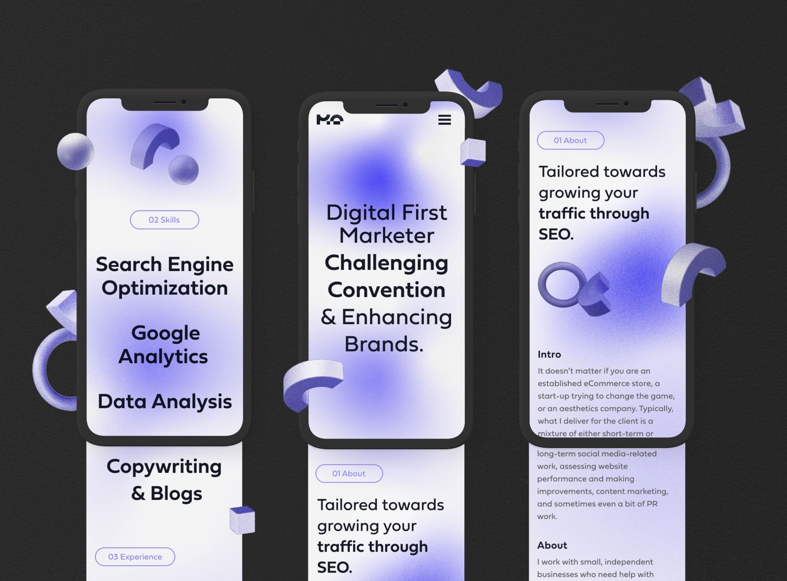 Digital Marketing Mobile Landing Page By Kara Vicca On Dribbble