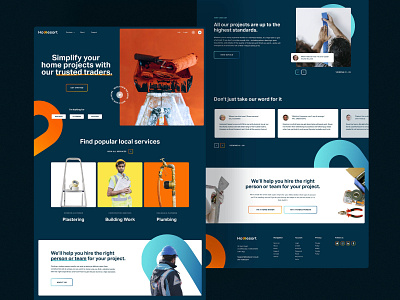 Digital Trader Platform Website Homepage Design branding builder dark digital diy graphics homepage landingpage navyblue orange trader ui ux website