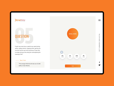 Orangetheory 25th Hour "Online Hours" form design forms motion questionaire web web design web motion webdesign