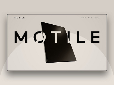 Motile Concepting Hero 3d c4d cinema 4d coronarender design web web design webdesign