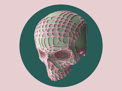 Soft Death c4d coronarender illustration pink render skull