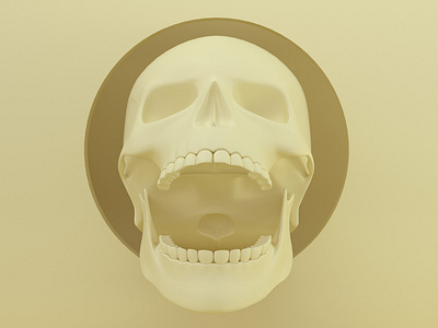 Skull3 3d c4d coronarender skull yellow