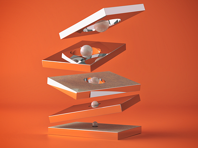 Simple Shapes 3d c4d cinema 4d coronarender lighting orange render