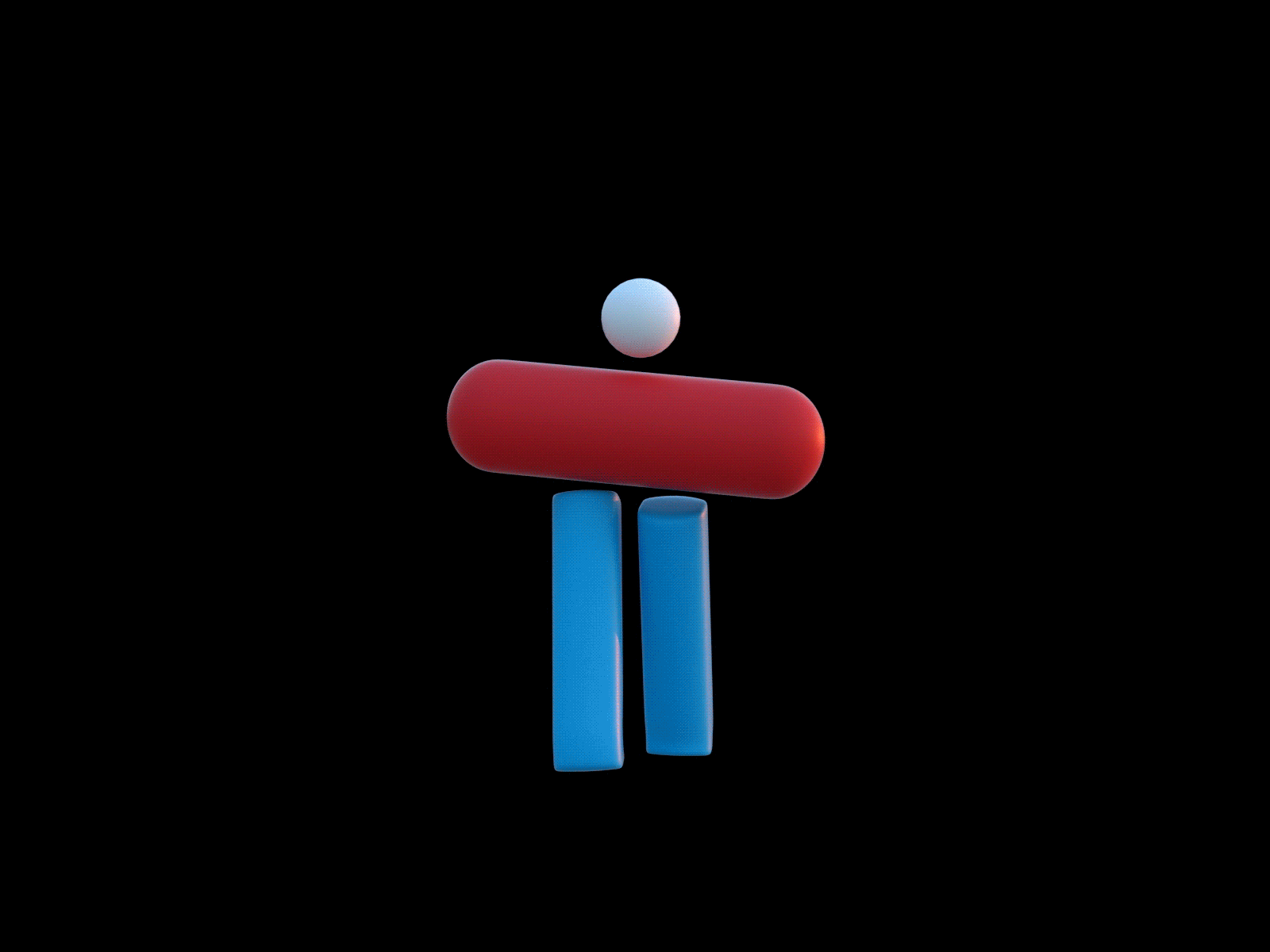 Wobbly Sausage 3d animation c4d character design geometric minimal walk cycle