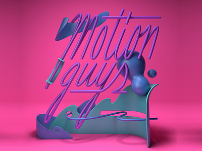 Motion Guys Type Treatment c4d graphicdesign typetreatment typography