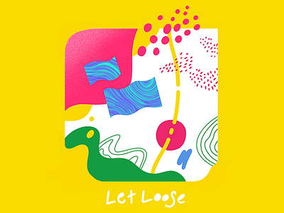 Let Loose abstact blue graphic design green illustration pattern pink texture yellow
