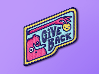 Give Back Patch design illustration merch mokcup patch type