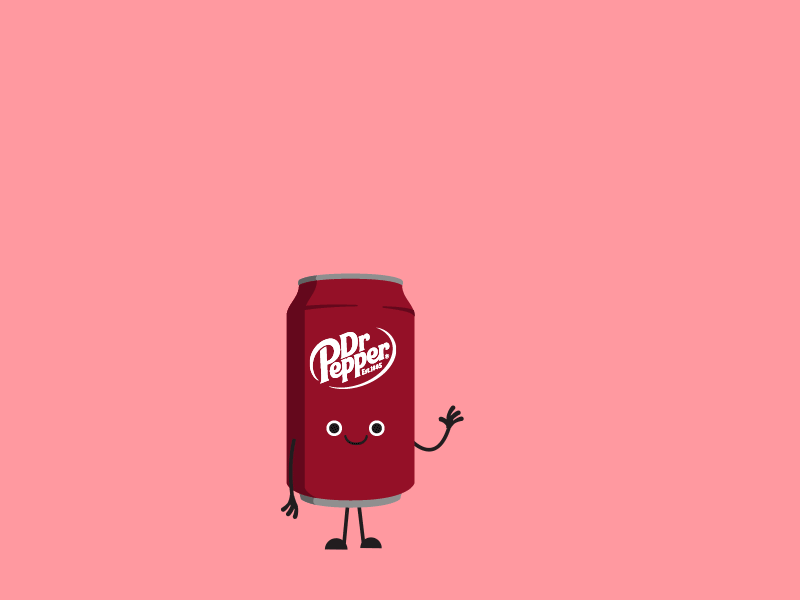 G.O.A.T. 2d 2d animation aftereffects animation can cartoon cel animation dp dr pepper drink illustration loop soda