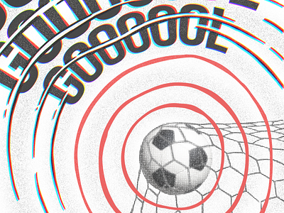 Goool! design graphic design illustration photoshop poster soccer typography