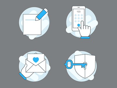 Application icons app application icon illustration message phone secure ui ux