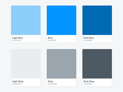 Colors blue color gray palette